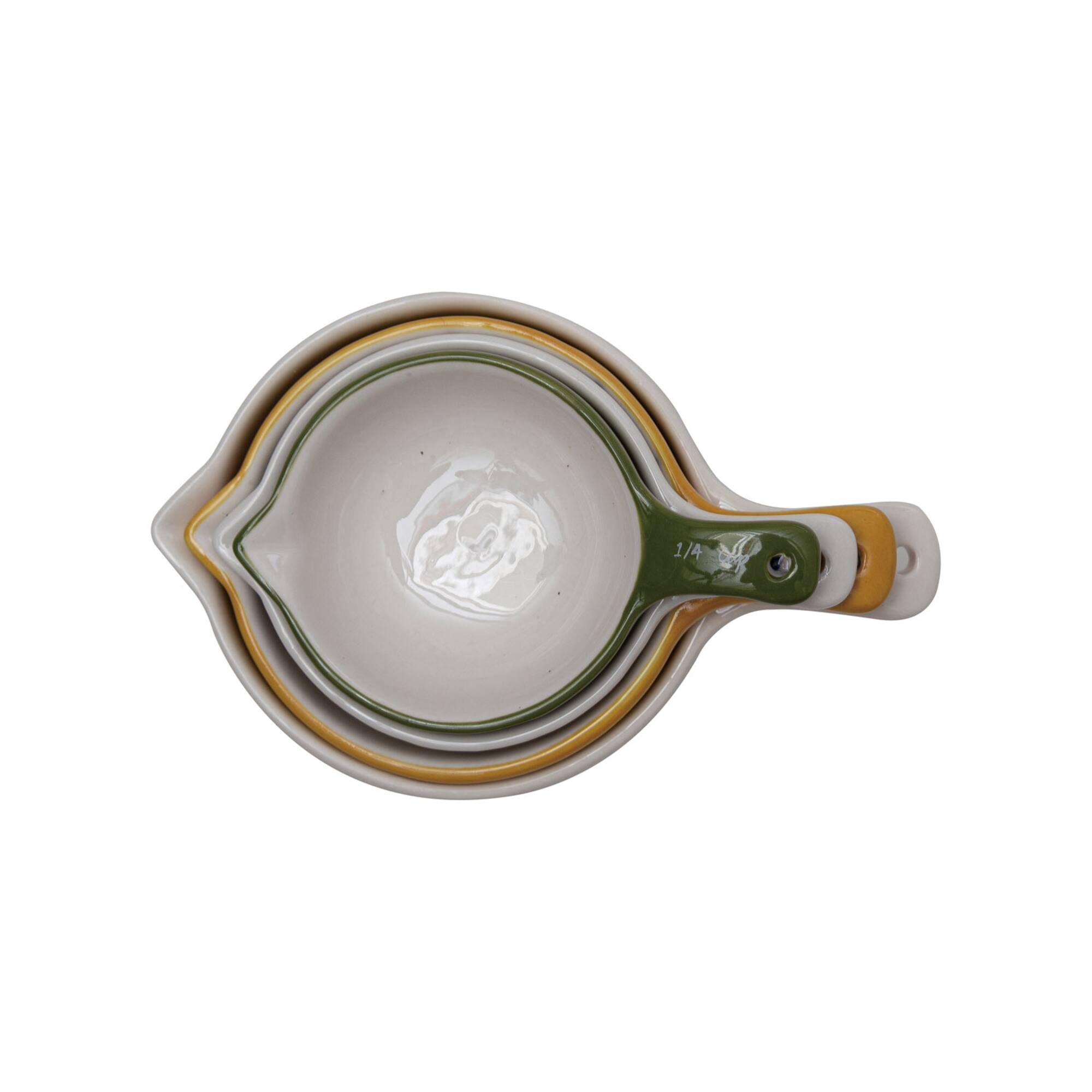 Hello Honey® Hand-Painted Stoneware Measuring Cup Set